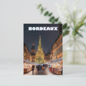 Bordeaux Christmas Charm Postkarte (Stehend Vorderseite)