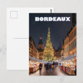 Bordeaux Christmas Charm Postkarte (Vorne/Hinten)