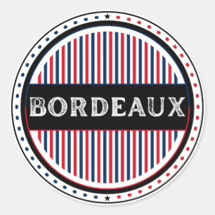 Bordeaux City Pride Emblem – Französische Identitä Runder Aufkleber