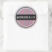 Bordeaux City Pride Emblem – French Identity Runder Aufkleber (Tasche)