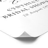 Bordeaux-Dusty-Blue-Brautparty-Begrüßungszeichen Poster (Ecke)