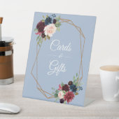 Bordeaux-Dusty Blue Cards & Gifts-Zeichen Sockelschild (In SItu)