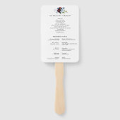 Bordeaux-Dusty-Blue-Hochzeitskalender Fächer (Rückseite)