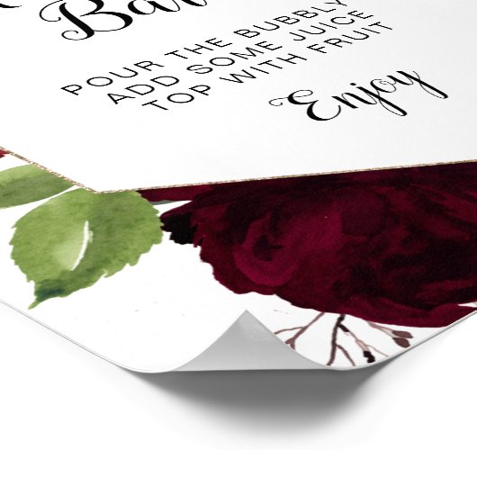 Bordeaux-Dusty-Blue-Mimosa-Bar Poster (Ecke)