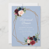 Bordeaux-Dusty-Probe-Dinner Einladung (Vorderseite)