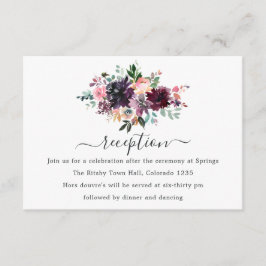 Bordeaux - Empfang einer Hochzeit mit Burgund Begleitkarte