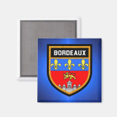 Bordeaux-Flagge Magnet (Vorderseite/Rückseite)