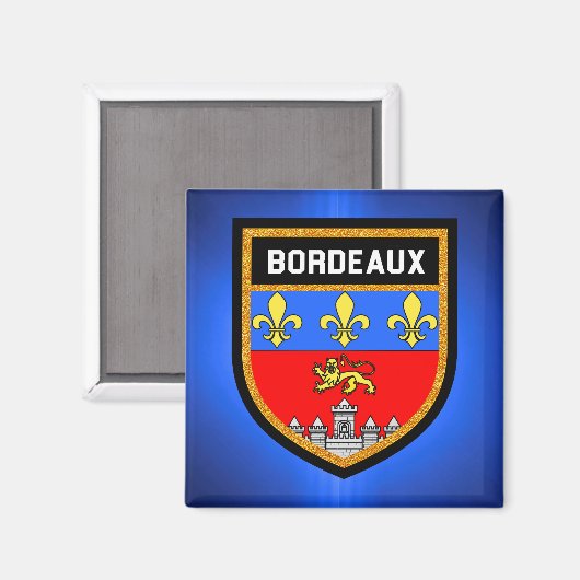 Bordeaux-Flagge Magnet (Vorderseite/Rückseite)