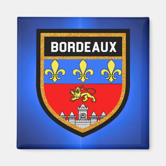 Bordeaux-Flagge Magnet (Vorne)