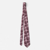 Bordeaux Floral Batik Krawatte (Rückseite)