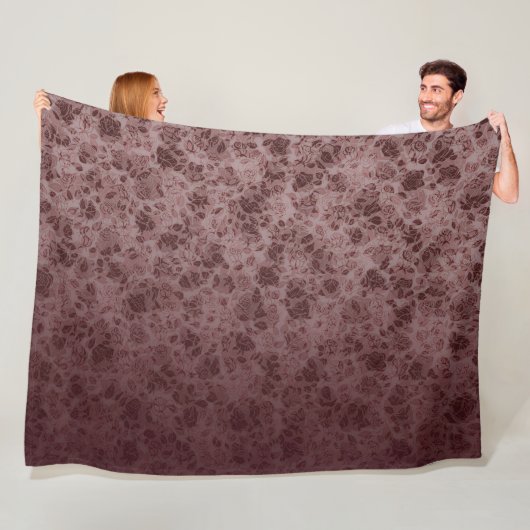 Bordeaux flowers degraded Blanket Fleecedecke (Beispiel)