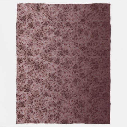 Bordeaux flowers degraded Blanket Fleecedecke (Vorderseite)