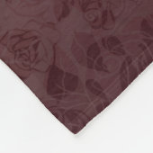 Bordeaux flowers degraded Blanket Fleecedecke (Ecke)