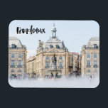 Bordeaux Fotografie Handschrift Magnet<br><div class="desc">Das perfekte Souvenir,  um sich an Ihre Reise nach Bordeaux zu erinnern. Mit handgeschriebenen Wasserfarben. Foto aus Bordeaux,  Frankreich. Fügen Sie ein spezielles Datum hinzu,  um es noch unvergesslicher zu machen!</div>
