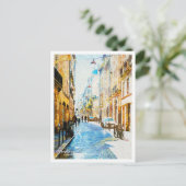 Bordeaux France Öl Paint City Landschaft Postkarte (Stehend Vorderseite)