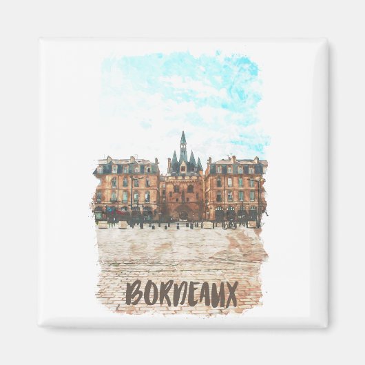 Bordeaux France Place de la Bourse Travel Magnet (Vorne)