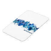 Bordeaux France Skyline Blue Magnet (Linke Seite)