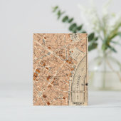 Bordeaux France Vintage Map Postkarte (Stehend Vorderseite)