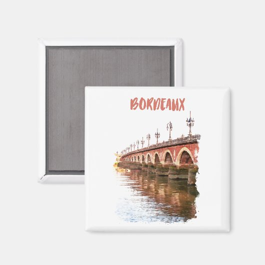 Bordeaux Frankreich City Travel Magnet (Vorderseite/Rückseite)