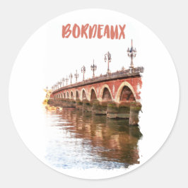 Bordeaux Frankreich City Travel Runder Aufkleber