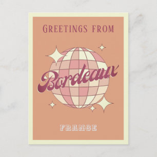 Bordeaux Frankreich Disco Retro Vintage Postkarte