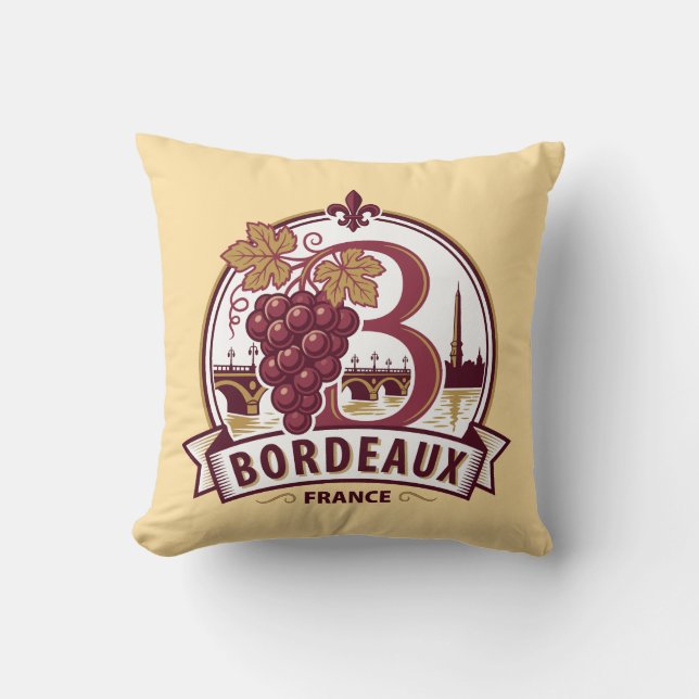 Bordeaux Frankreich Kissen (Vorderseite)
