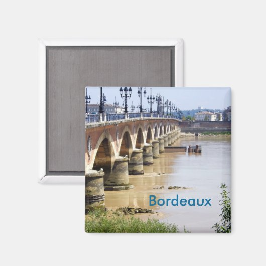 Bordeaux, Frankreich Magnet (Vorderseite/Rückseite)