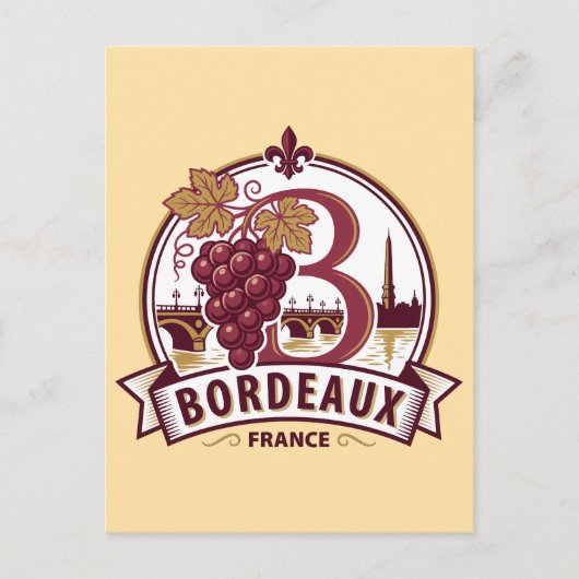Bordeaux Frankreich Postkarte (Vorderseite)
