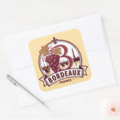 Bordeaux Frankreich Quadratischer Aufkleber (Umschlag)