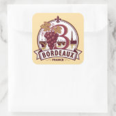 Bordeaux Frankreich Quadratischer Aufkleber (Tasche)