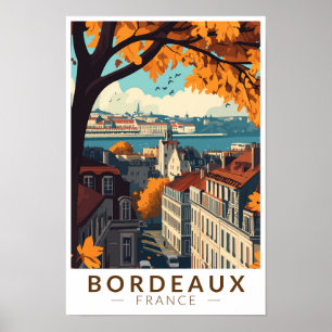 Bordeaux Frankreich Reise Kunst Vintage Poster