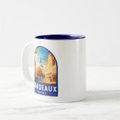 Bordeaux Frankreich Reisen Zweifarbige Tasse (Vorderseite Links)