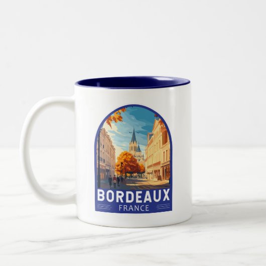 Bordeaux Frankreich Reisen Zweifarbige Tasse (Links)