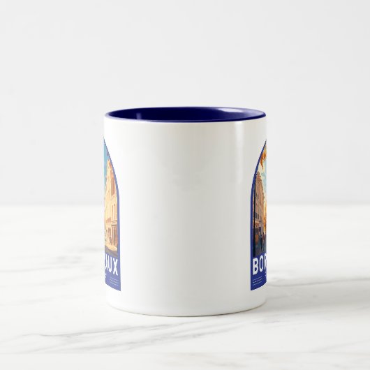 Bordeaux Frankreich Reisen Zweifarbige Tasse (Mittel)