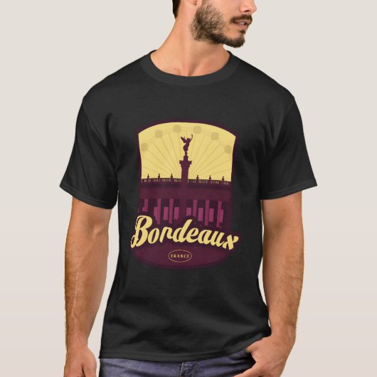 Bordeaux Frankreich T-Shirt (Vorderseite)