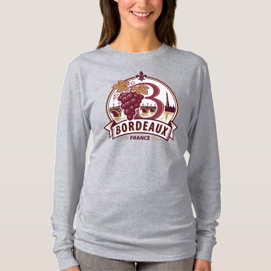 Bordeaux Frankreich T-Shirt (Vorderseite)