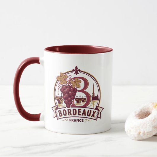 Bordeaux Frankreich Tasse (Mit Donut)