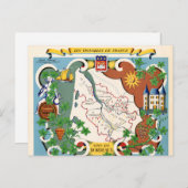 Bordeaux, Frankreich, Vintage Karte (Vorne/Hinten)