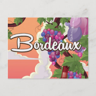 Bordeaux Frankreich Vintages Weinreisepaket Postkarte