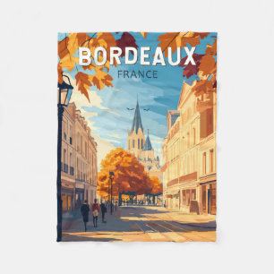 Bordeaux Frankreich Weinberg Reise Kunst Vintage Fleecedecke