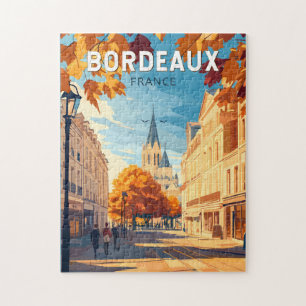Bordeaux Frankreich Weinberg Reise Kunst Vintage Puzzle