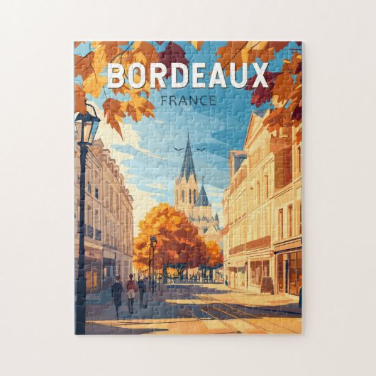 Bordeaux Frankreich Weinroute Mendrisiotto Vintag Puzzle (Vertikal)