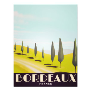 Bordeaux, französisches Reiseposter im Vintage-Sti Fotodruck
