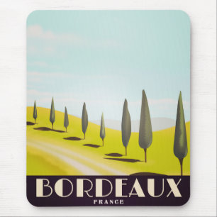 Bordeaux, französisches Reiseposter im Vintage-Sti Mousepad