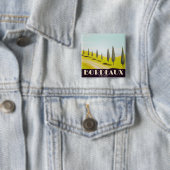 Bordeaux, französisches Vintages Reiseplakat Button (Beispiel)