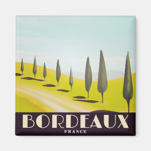 Bordeaux, französisches Vintages Reiseplakat Magnet