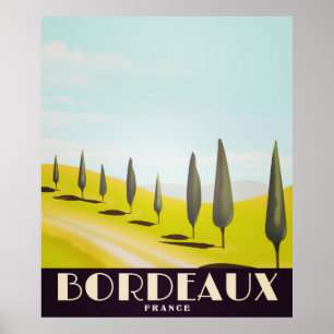 Bordeaux, französisches Vintages Reiseplakat Poster