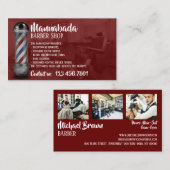 Bordeaux-gerahmtes Foto Visitenkarte (Vorne/Hinten)