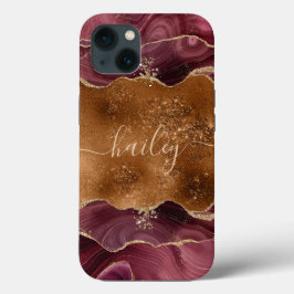 Bordeaux-Glitzer-Marmor Case-Mate iPhone Hülle