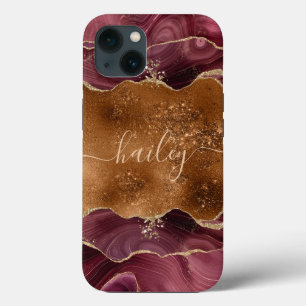 Bordeaux-Glitzer-Marmor Case-Mate iPhone Hülle